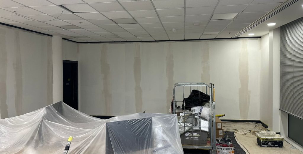 building refurbishment in progress